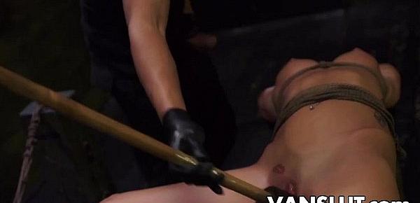  Sabrina Banks handcuffed bondage sex